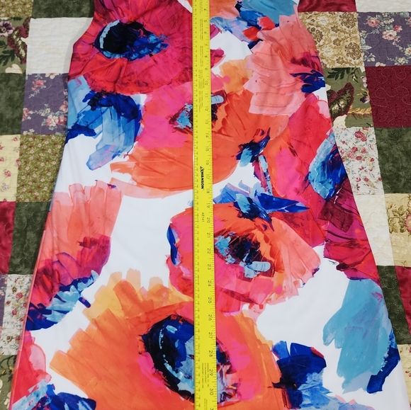 Trina Turk Felana Floral Watercolor Sleeveless Lined Jersey Dress - Picture 5 of 8